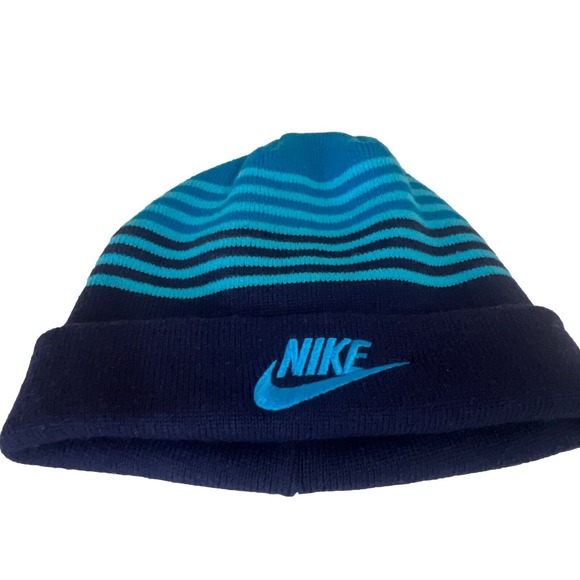 Nike Black  And‎ Blue Beanie Toddler, Winter   Christmas, Soft And Warm - Picture 1 of 12